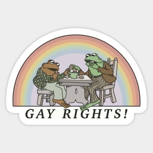 Frog and Toad say GAY RIGHTS <3 Sticker